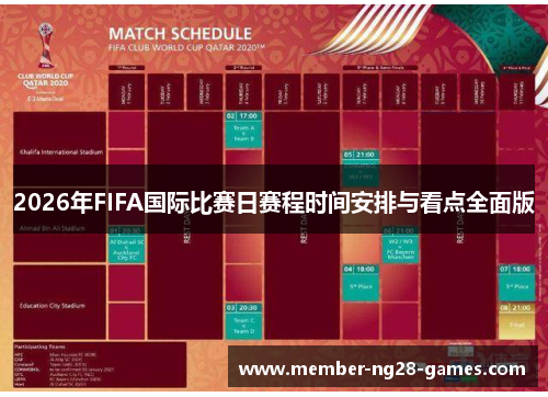 2026年FIFA国际比赛日赛程时间安排与看点全面版